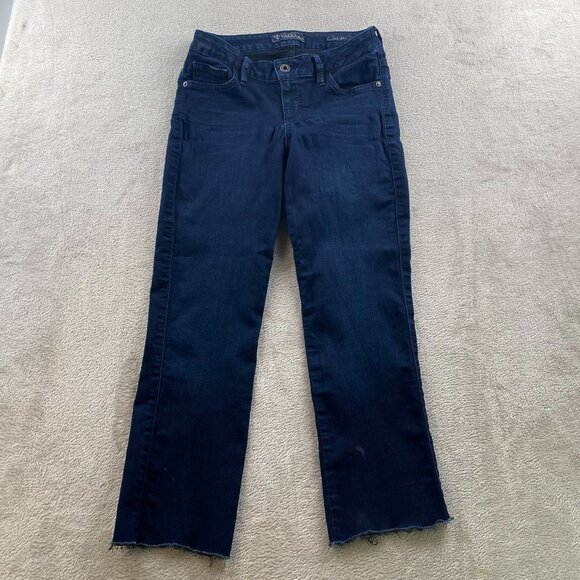 Guess Women's Vintage Jeans Size 26 Kate Bootcut Blue Denim Frayed Hem Casual - Picture 15 of 16